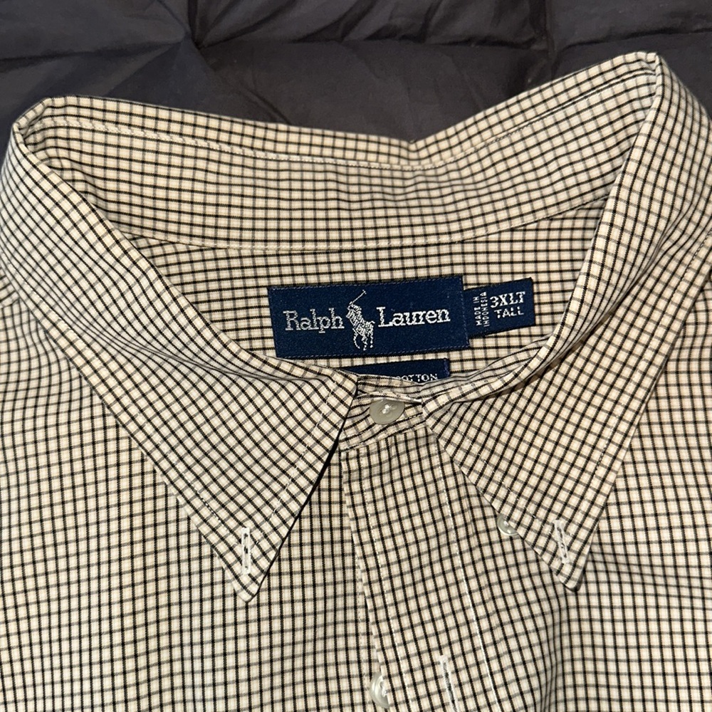Big and Tall Ralph Lauren Polo - Classic Button Down Shirt. - Picture 3 of 5